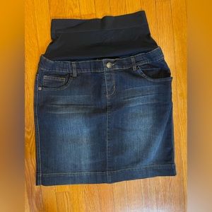 Lilac Clothing Denim Maternity Skirt Sz Medium